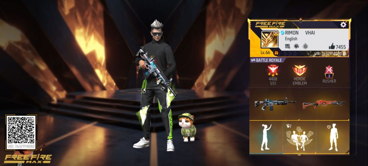 FF Account Lvl 66 | Prime 8 | 17 Artifact + 75 Mythic | 344 Weapons | 202 Collection | 7.4K Likes | BD Server Free Fire Account Bangladesh