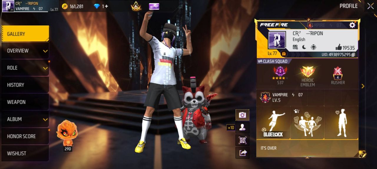 FF Account Lvl 77 | Strong Weapon Vault | Vampire 4 Sold FF ID