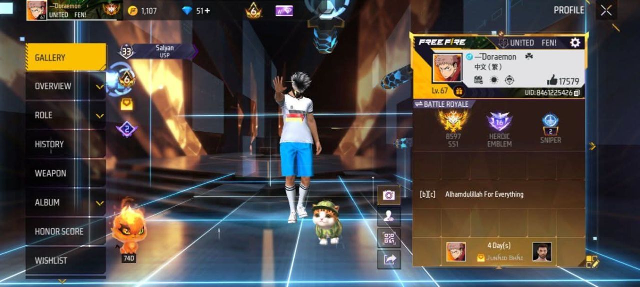 FF Account Lvl 67 | Heroic Emblem | 294 Weapons (10 Artifact) | Good Vault Sold FF ID